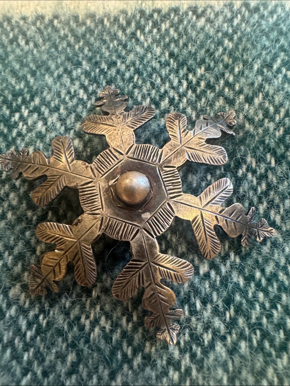 Vintage Snowflake Brooch